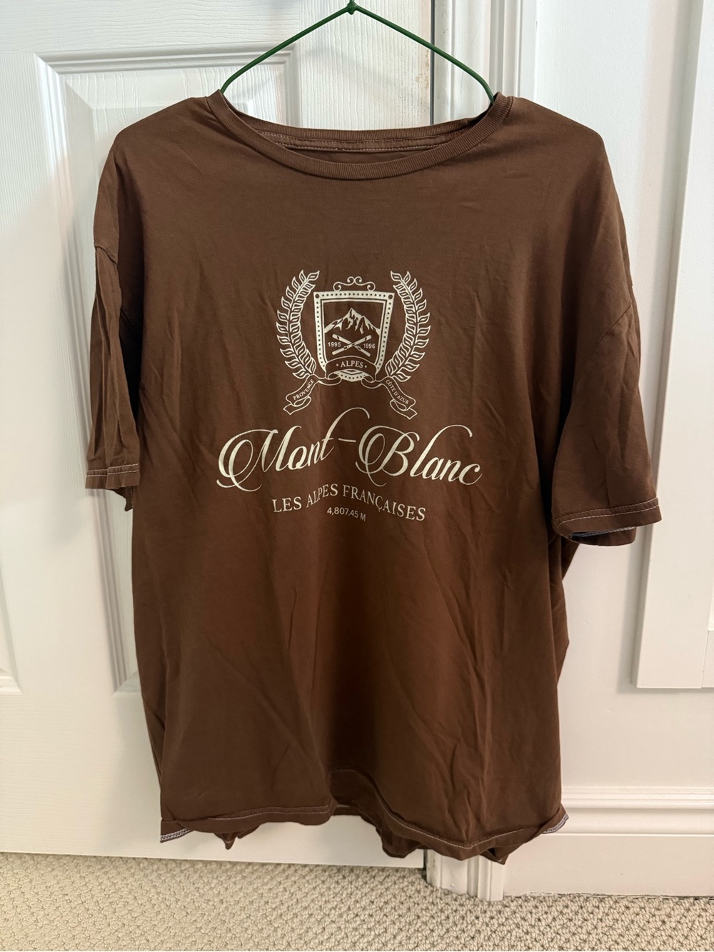 Mont Blanc Brown Short-Sleeve Crest Tee